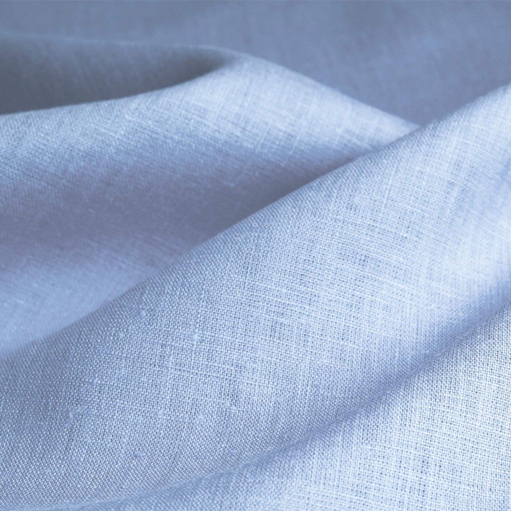 Linen Fabric (Enzymwashed) Light Blue