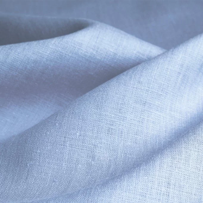 Tissu Lin Bleu Clair - (Tissu Lin lavé )