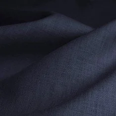 Tkanina Len (Enzymwashed) Granatowy