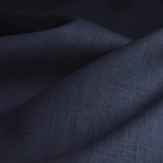 Hørstof Vasket (Enzymwashed) Navy Blå - (Hørstof Enzymwashed)