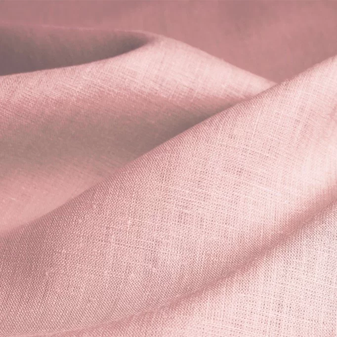 Linnen Stof Nude Roze - (Linnen Stoffen Gewassen)