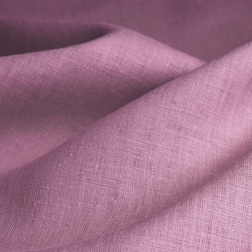 Linen Fabric (Enzymwashed) Old Lilac