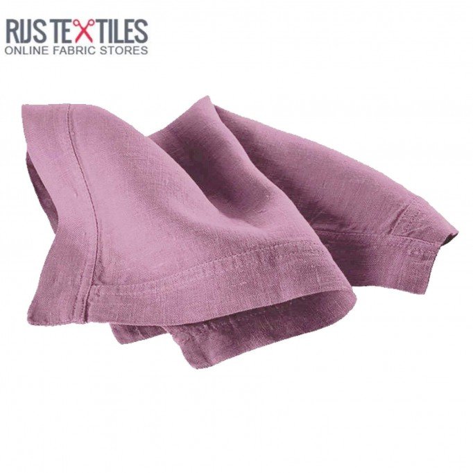 Tissu Lin Lilas Vieux - (Tissu Lin lavé )