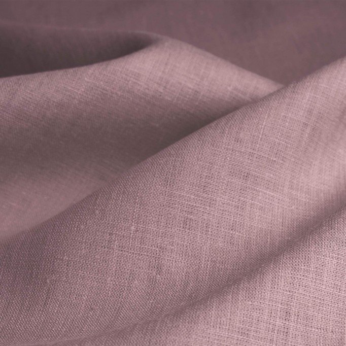 Linnen Stof Oud Mauve - (Linnen Stoffen Gewassen)