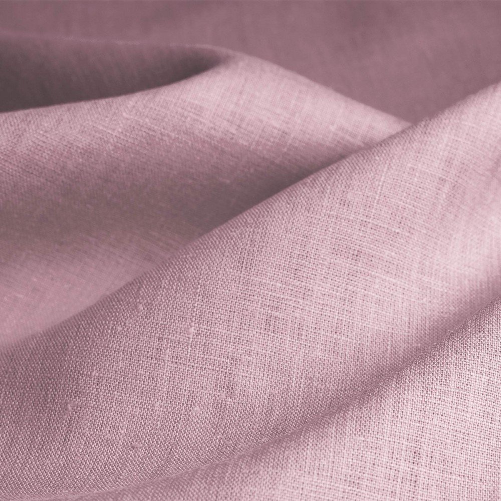 Linen Fabric (Enzymwashed) Old Pink
