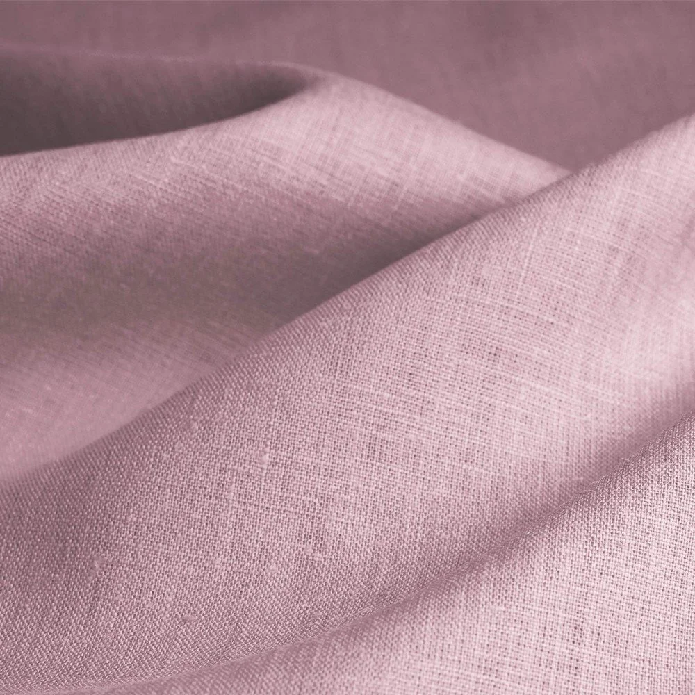 Linen Fabric (Enzymwashed) Old Pink