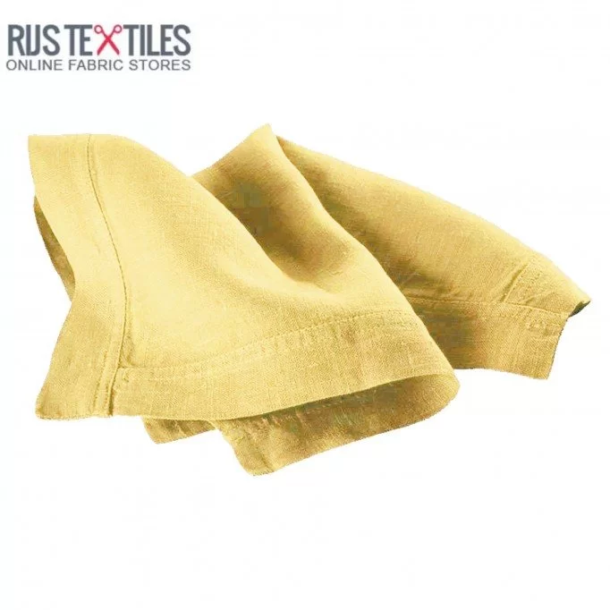 Linen Fabric Old Yellow - (Linen Fabric Washed)