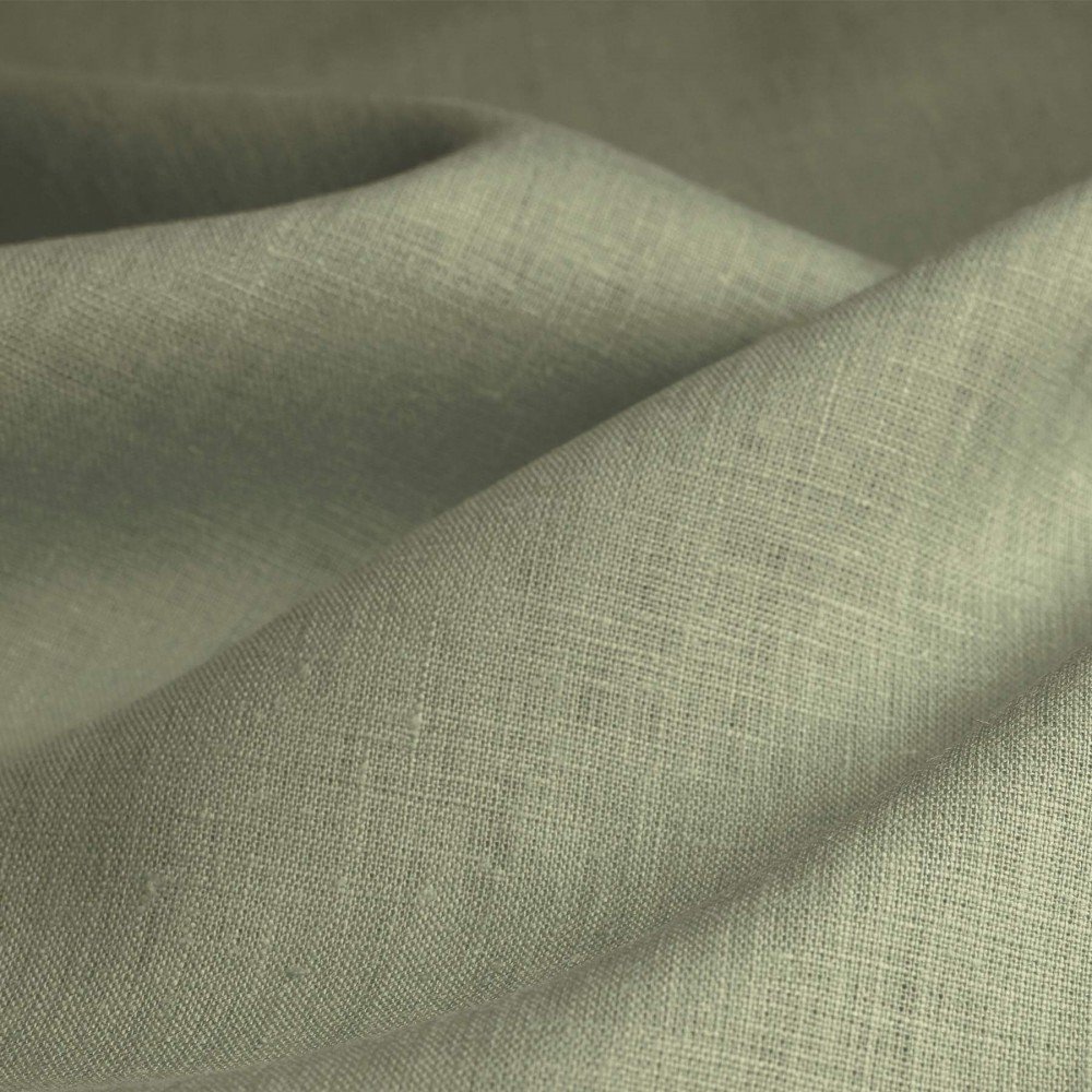Linen Fabric (Enzymwashed) Olive