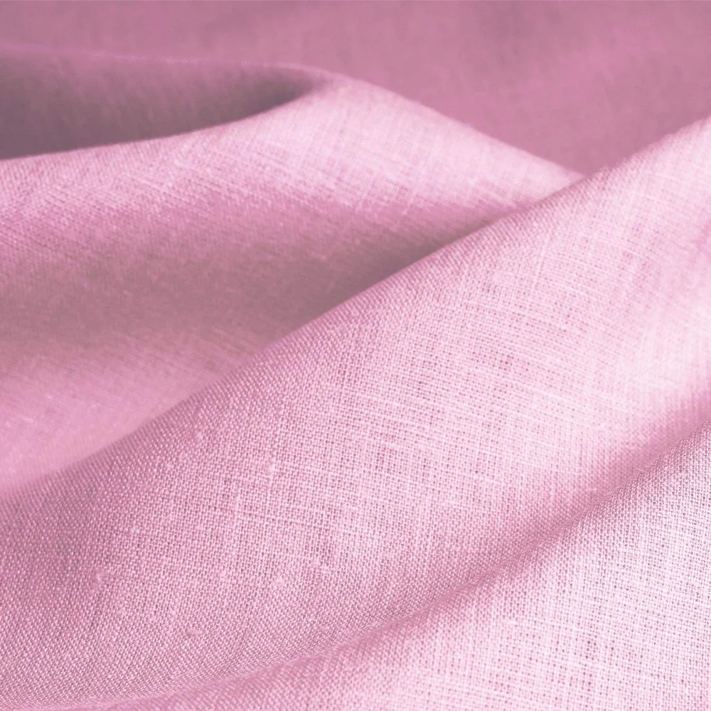 Linen Fabric (Enzymwashed) Pink