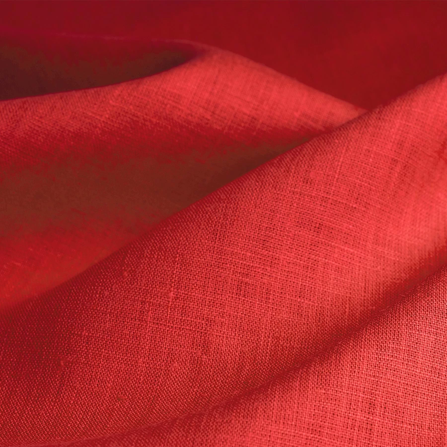 Linnen Stof (Enzymwashed) Rood