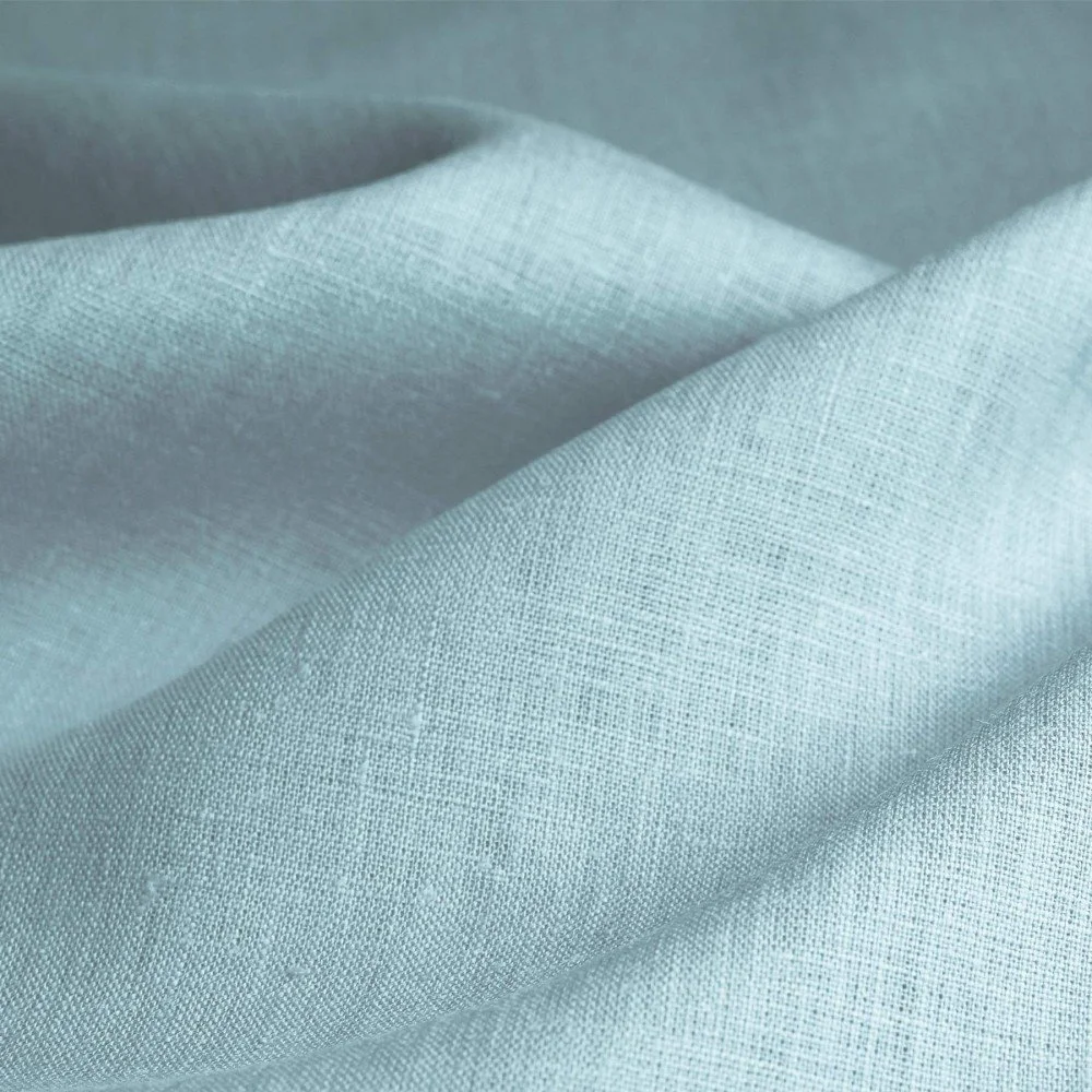 Linen Fabric (Enzymwashed) Sea Green