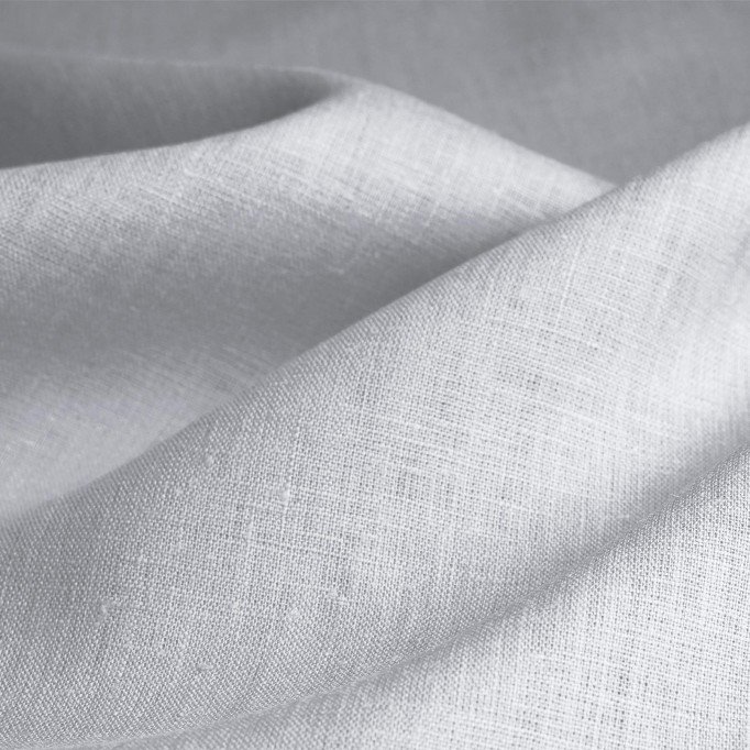 Tissu Lin Gris Argenté - (Tissu Lin lavé )