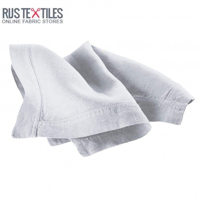 Tissu Lin Gris Argenté - (Tissu Lin lavé )