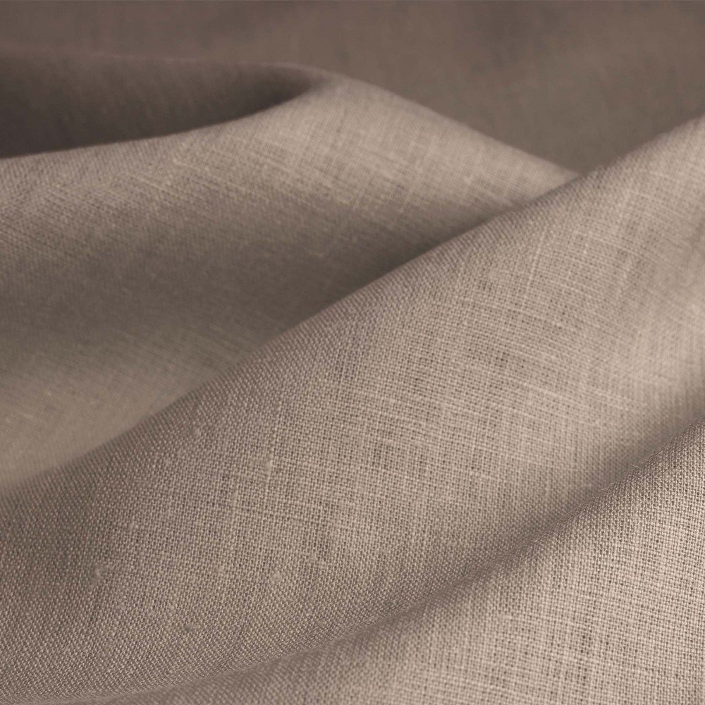 Tessuto Lino (Enzymwashed) Taupe, 145 cm, 240 g/m² Tessuto Lino (Enzymwashed) Taupe - (Tessuto Di Lino Enzyme Washed )