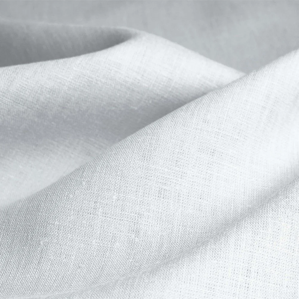 Linen Fabric (Enzymwashed) White