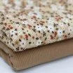 Rib Knit Jersey Fabric - Small Flower Cacao Rust | Rijs Textiles Rib Knit Jersey Fabric - Small Flower Cacao Rust - (Jersey Fabrics)