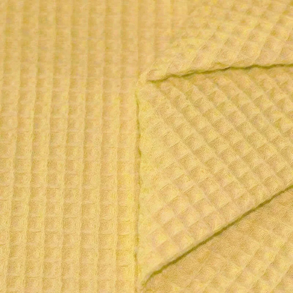 Waffelstoff Piqué Alt Gelb