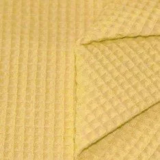 Waffle Pique Fabric Old Yellow