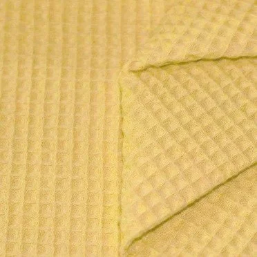 Waffle Pique Fabric Old Yellow - (Waffle Pique Fabrics)