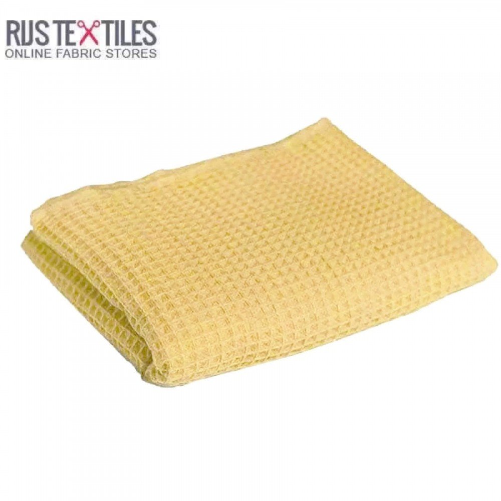 Waffle Pique Fabric Old Yellow Waffle Pique Fabric Old Yellow - (Waffle Pique Fabrics)
