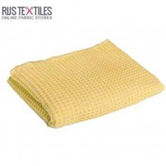 Tessuto Waffle Di Cotone Giallo Antico