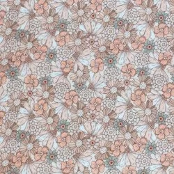Double Gauze Fabric Digital Print - Cheerful Flower Pastel Double Gauze Fabric Digital Print - Cheerful Flower Pastel