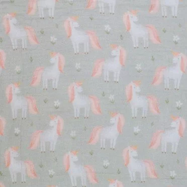 Tessuto Doppia Garza Stampa Digitale - Unicorno | Rijs Textiles Tessuto Doppia Garza Stampa Digitale - Unicorno - (Tessuti Bambini)