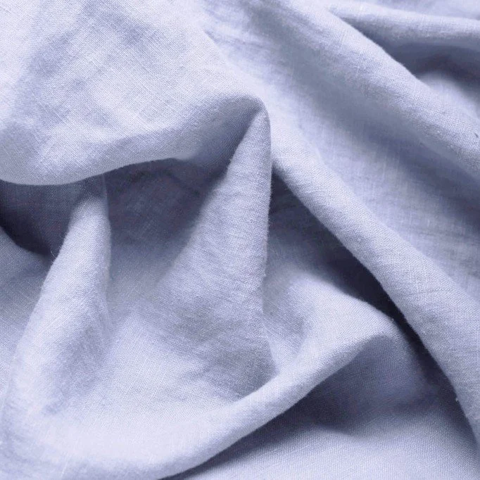 Tissu De Lin Fin (Stone Washed) Bleu Lavande Tissu De Lin Fin (Stone Washed) Bleu Lavande - (Tissus Deco)