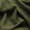 Fine Linen Fabric (Stone Washed) Army Green