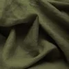 Fine Linen Fabric (Stone Washed) Army Green