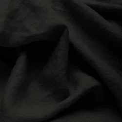Fijne Linnen Stof (Stone Washed) Zwart Fijne Linnen Stof (Stone Washed) Zwart