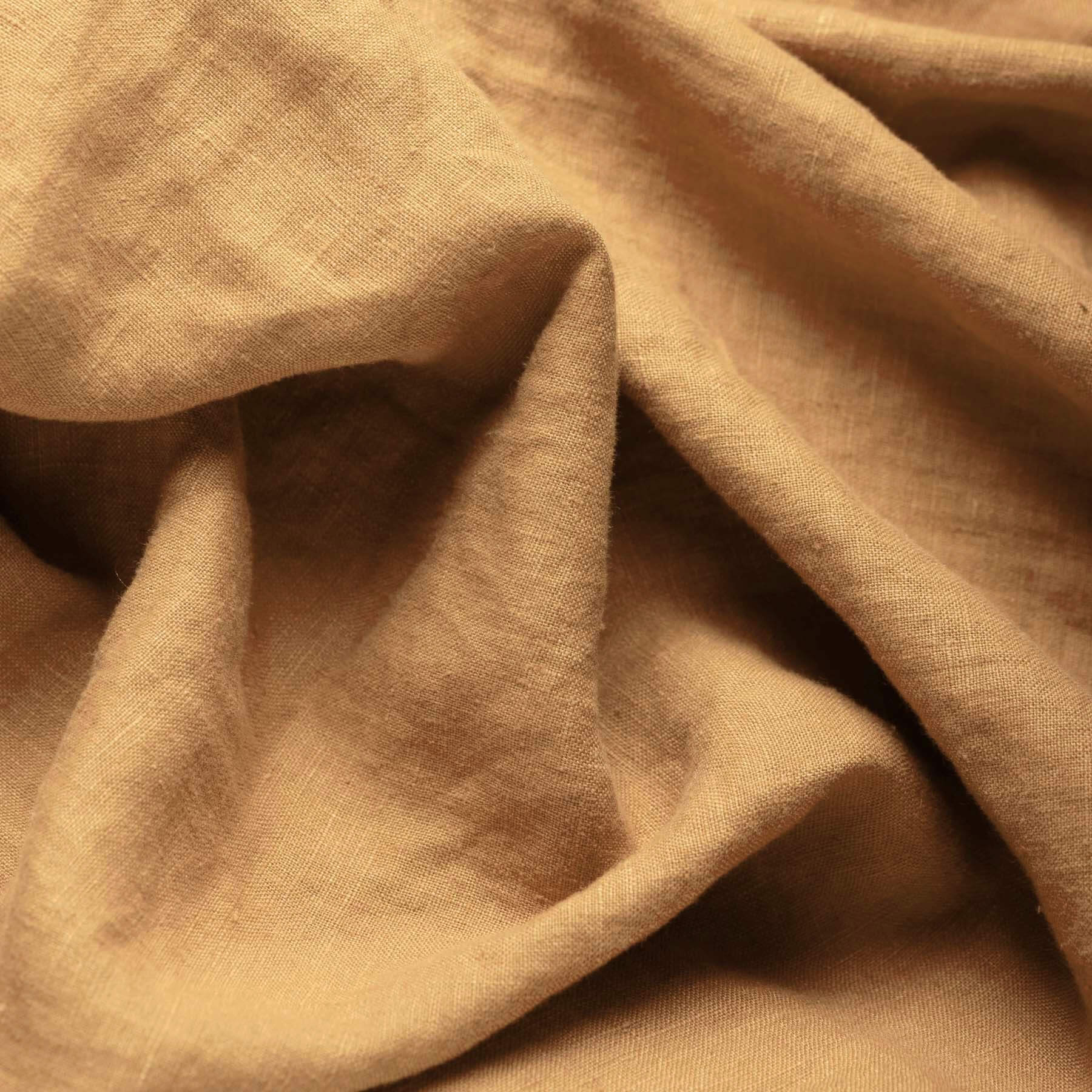 Fijne Linnen Stof (Stone Washed) Camel
