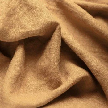 Fine Linen Fabric (Stone Washed) Camel