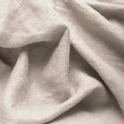 Fine Linen Fabric (Stone Washed) Light Beige