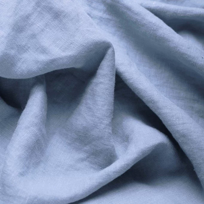 Feiner Leinenstoff (Stone Washed) Hellblau - (Dekostoffe)