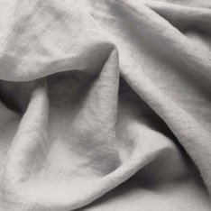 Fine Linen Fabric (Stone Washed) Light Grey