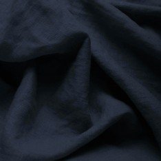 Fine Linen Fabric (Stone Washed) Navy