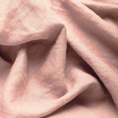 Fine Linen Fabric (Stone Washed) Nude Pink