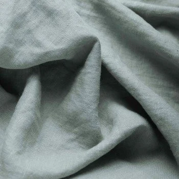 Fine Linen Fabric (Stone Washed) Old Green