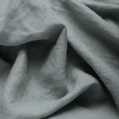 Tissu De Lin Fin (Stone Washed) Vieux Vert