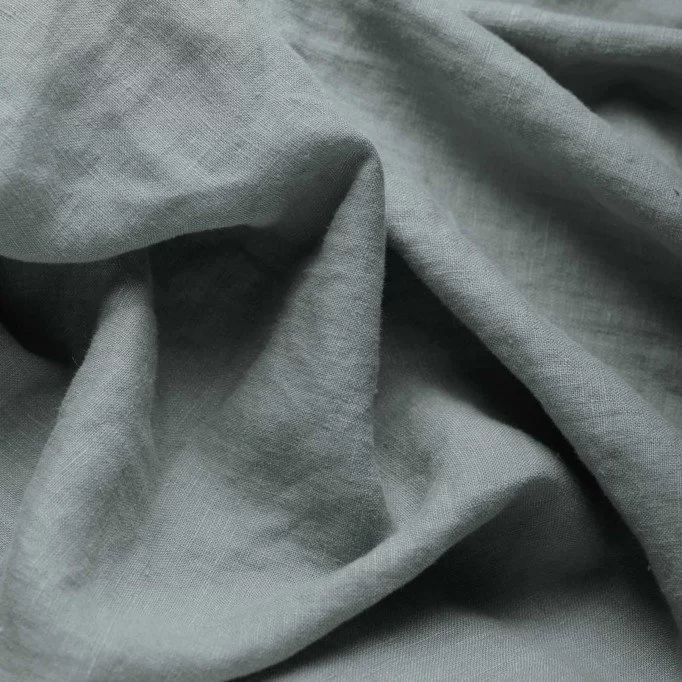 Feiner Leinenstoff (Stone Washed) Alt Grün - (Dekostoffe)