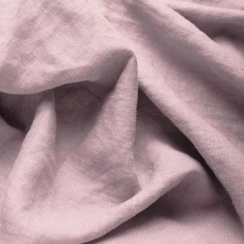 Fine Linen Fabric (Stone Washed) Old Pink