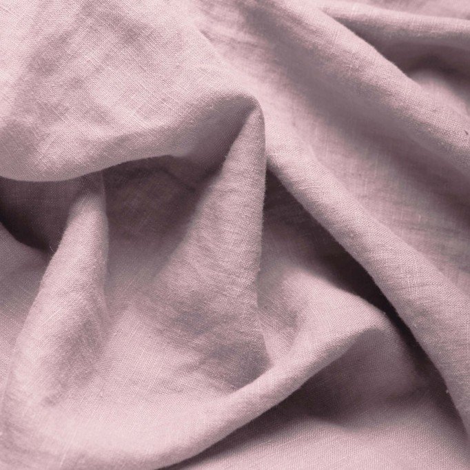 Fine Linen Fabric (Stone Washed) Old Pink - (Deco Fabrics)