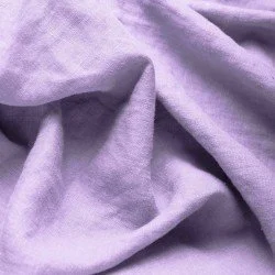 Fine Linen Fabric (Stone Washed) Pastel Lilac