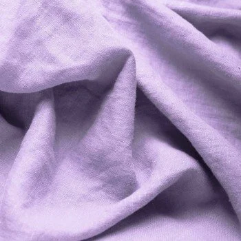 Fine Linen Fabric (Stone Washed) Pastel Lilac