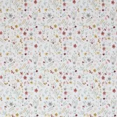 Jersey Di Cotone Stampa Digitale - Collage Di Fiori Ecru