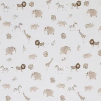 Cotton Poplin Digital Print - Safari Ecru Beige