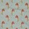 Rib Knit Jersey Fabric - Fox With Mushroom - (Jersey Fabrics)