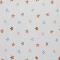 Tessuto Jersey Di Cotone Costine - Stelle Tessuto Jersey Di Cotone Costine - Stelle