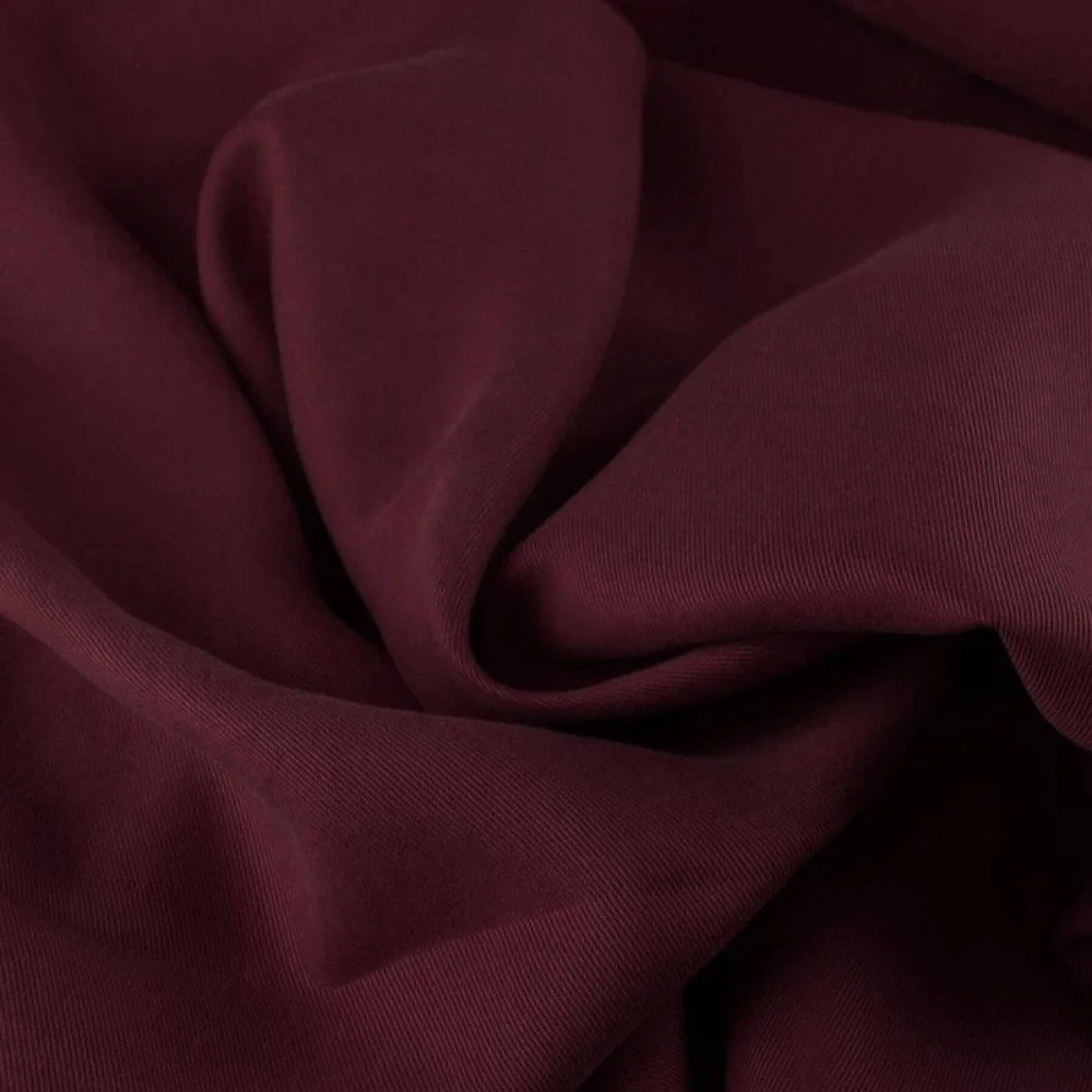 Tessuto Tencel Di Saia Bordeaux
